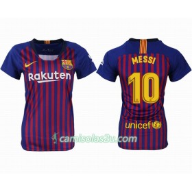 Camisolas de Futebol FC Barcelona MESSI 10 Mulher Equipamento Principal 2018/19 Manga Curta